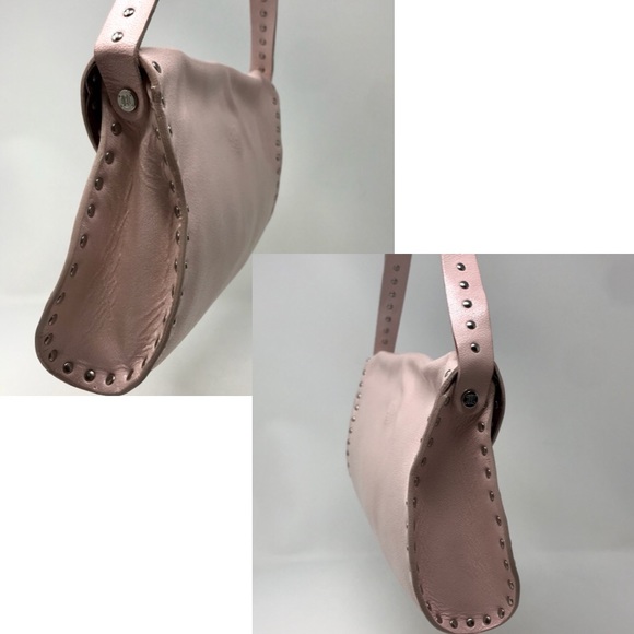 *SOLD* Céline Vintage Pink Leather Studded Baguette - Picture 4 of 12